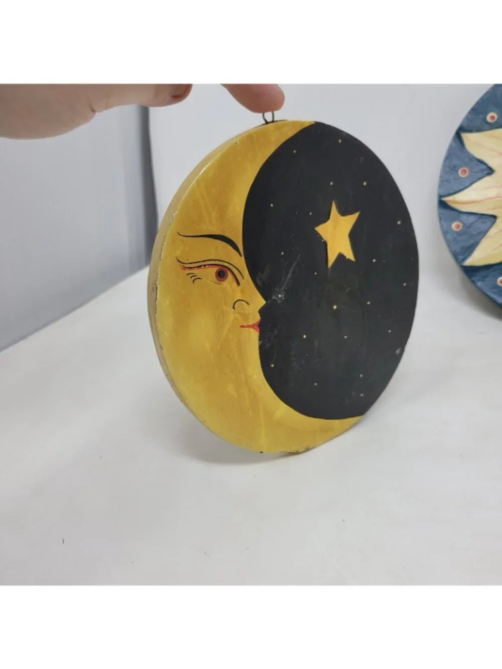 Vintage 90s Celestial Moon Sun Stars Whimsy Mirror Medallion Decor Lot Of 3